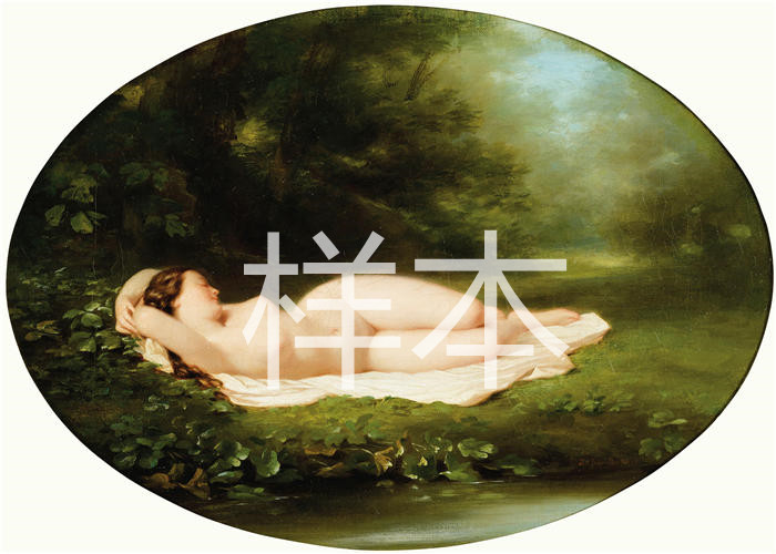 弗里茨·祖伯-布勒 (Fritz Zuber-Buhler，瑞士画家)高清作品-《 沐浴者睡着了》