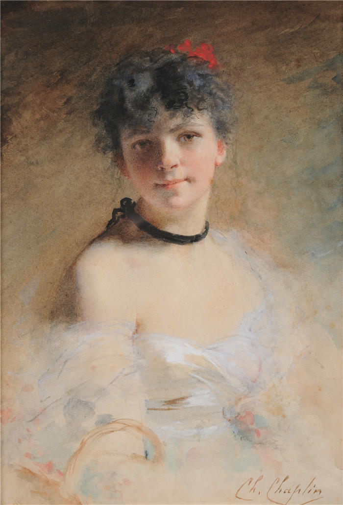 查尔斯·卓别林（Charles Chaplin，法国画家）高清作品-《淘气》