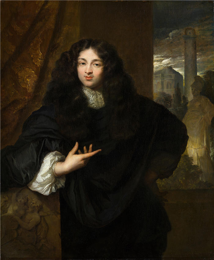 卡斯珀·内舍尔（Caspar Netscher，荷兰画家）高清作品-《Maurits Le Leu de Wilhem 的肖像（1677 年）》