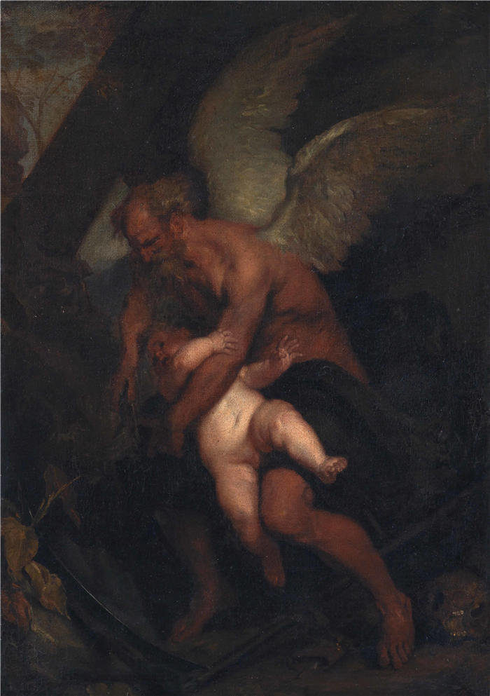 卡斯珀·内舍尔（Caspar Netscher，荷兰画家）高清作品-《剪断丘比特翅膀的时间 (1614 – 1641)》