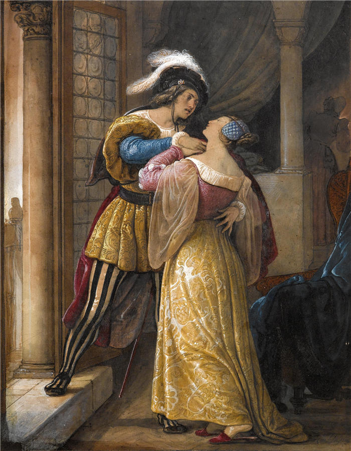 弗朗西斯科·海耶兹（ Francesco Hayez，意大利画家）高清作品-《罗密欧与朱丽叶》