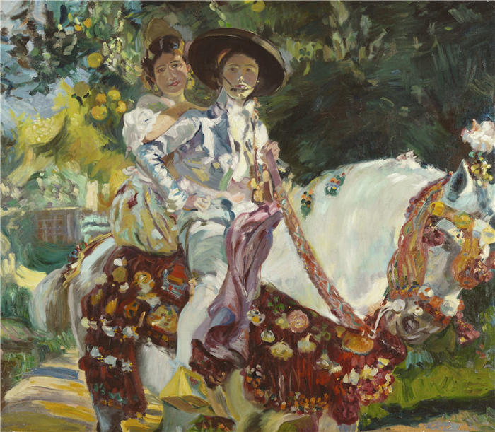 胡里奥·维拉和普拉德斯(Julio Vila y Prades ,西班牙画家)作品-巴伦西亚人(约 1908 年)