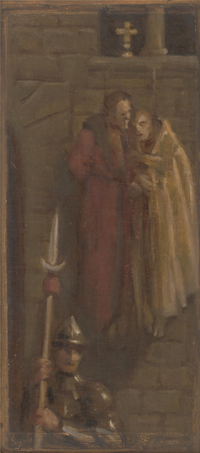 米兰·托姆卡·米特洛夫斯基(Milan Thomka Mitrovský,斯洛伐克画家)作品-《历史构成草图(1900)》