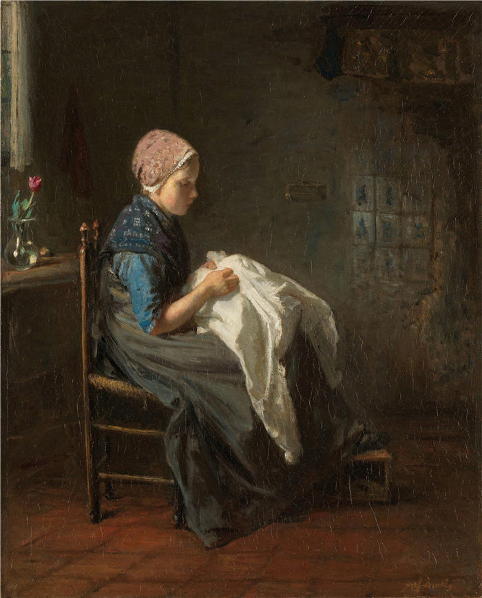 约瑟夫·以色列(Jozef Israëls,荷兰画家)作品-《“小裁缝”(1850 - 1888 年)》