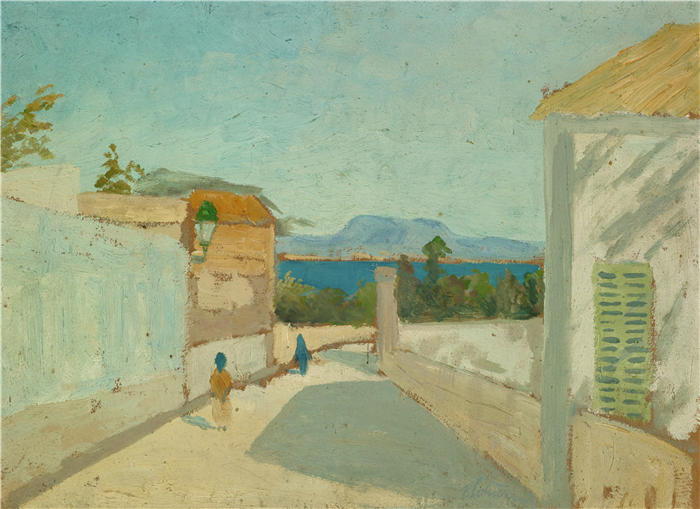 恩斯特·希斯（Ernst Schiess，瑞士画家）高清作品-《经向景观 (1916)》