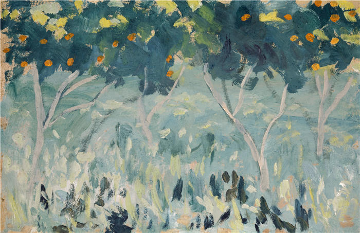 恩斯特·希斯（Ernst Schiess，瑞士画家）高清作品-《橘子树》
