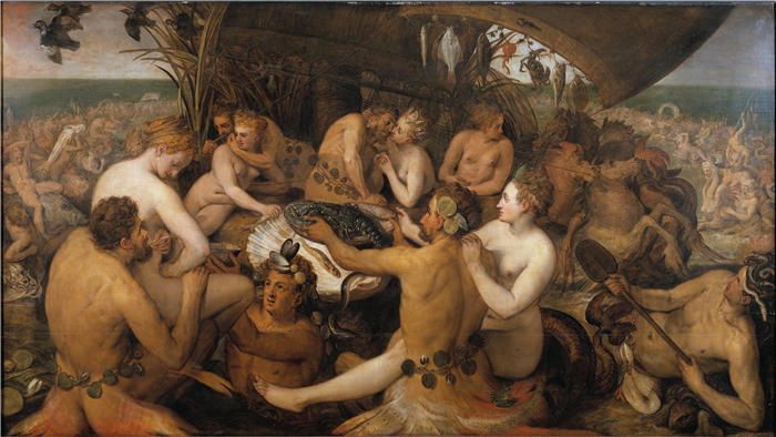 弗兰斯·弗洛里斯（Frans Floris，比利时画家）高清作品-《海神的盛宴（1561）》