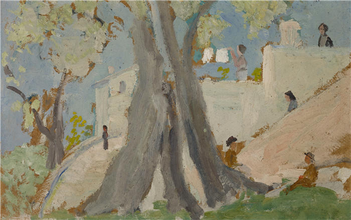 恩斯特·希斯（Ernst Schiess，瑞士画家）高清作品-《老橄榄树》