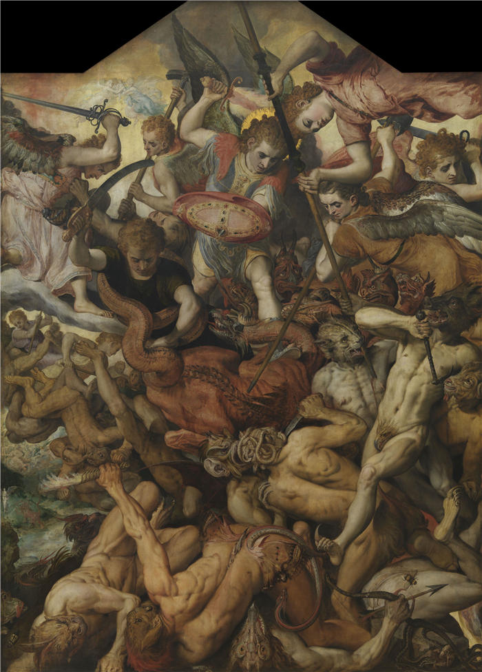 弗兰斯·弗洛里斯（Frans Floris，比利时画家）高清作品-《叛逆天使的堕落（1554）》