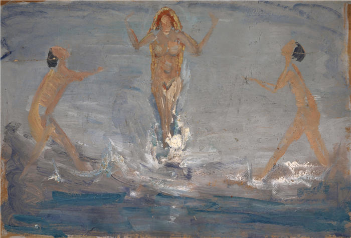 恩斯特·希斯（Ernst Schiess，瑞士画家）高清作品-《海洋中的艺术舞蹈》