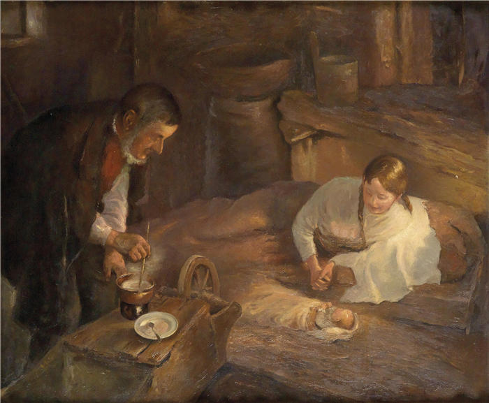 弗里茨·冯·乌德(Fritz von Uhde，德国画家)作品 -《海利格之夜》