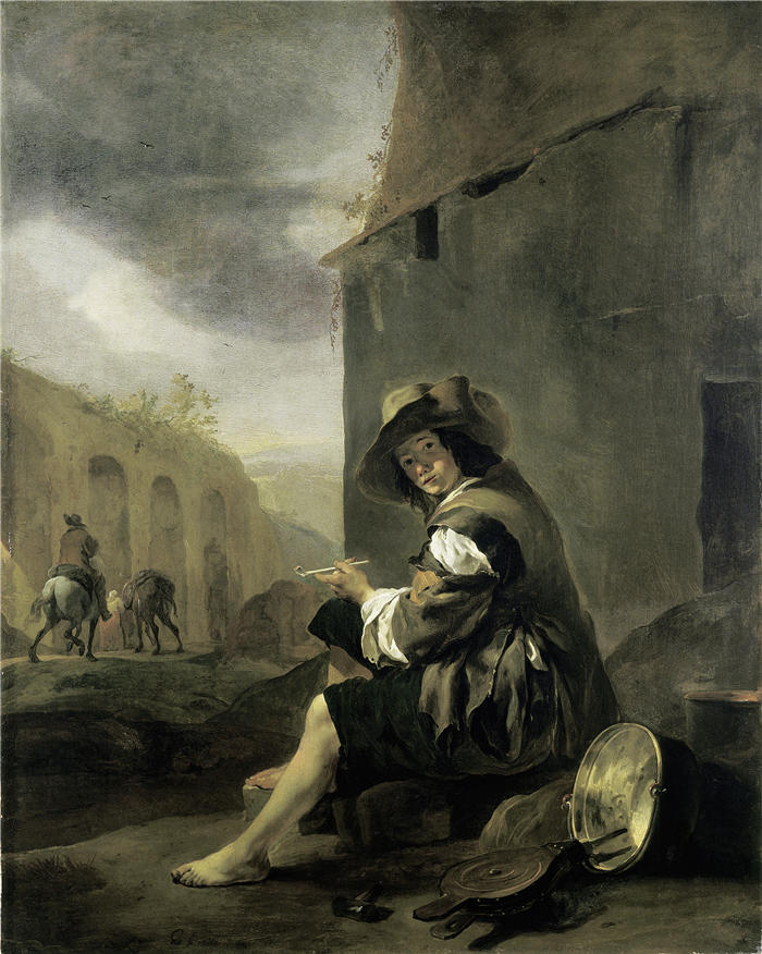 扬·巴普蒂斯特·维尼克斯（Jan Baptist Weenix，荷兰画家）高清作品-《罗马廷克（约 1656 年）》