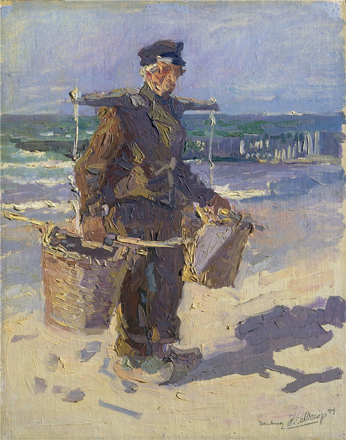 扬·托罗普（Jan Toorop，荷兰画家）作品-《De schelpenvisser (1904)》