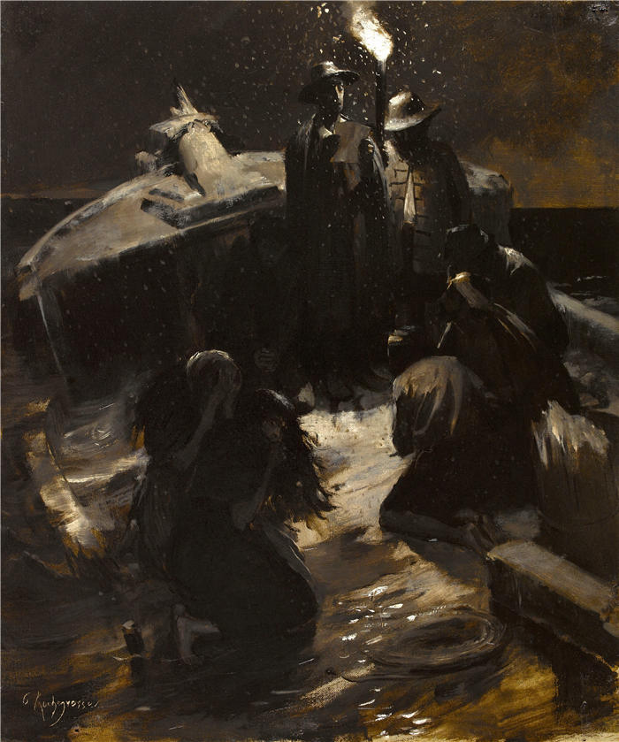 乔治·安托万·罗切格罗斯（Georges Antoine Rochegrosse，法国画家）高清作品-《勒瑙弗拉格 (1886)》
