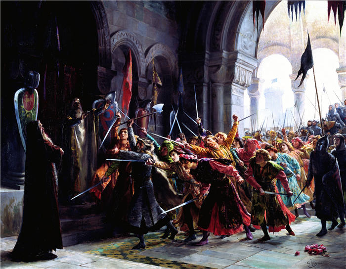 乔治·安托万·罗切格罗斯(Georges Antoine Rochegrosse,法国画家)高清作品-《布尔格雷夫斯 (1903)》
