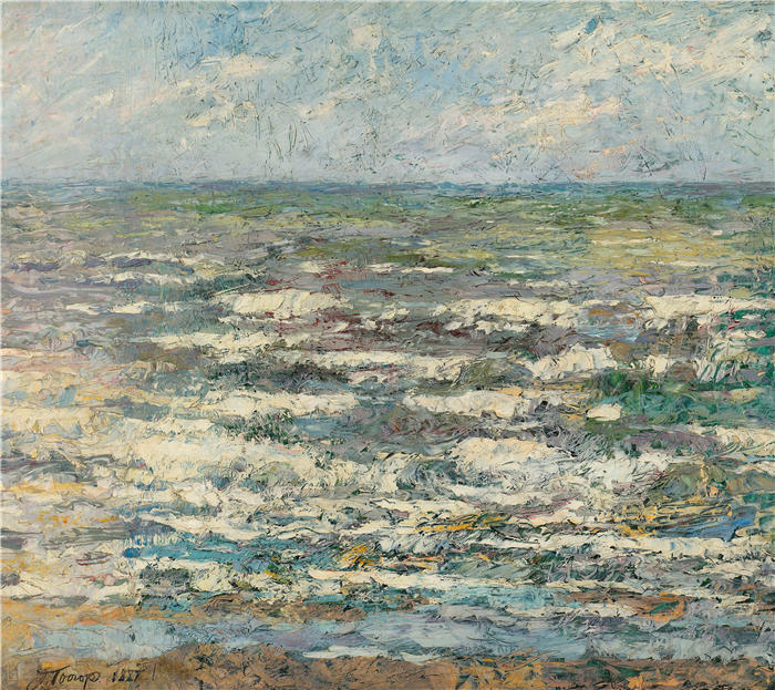 扬·托罗普（Jan Toorop，荷兰画家）作品-《海 (1887)》