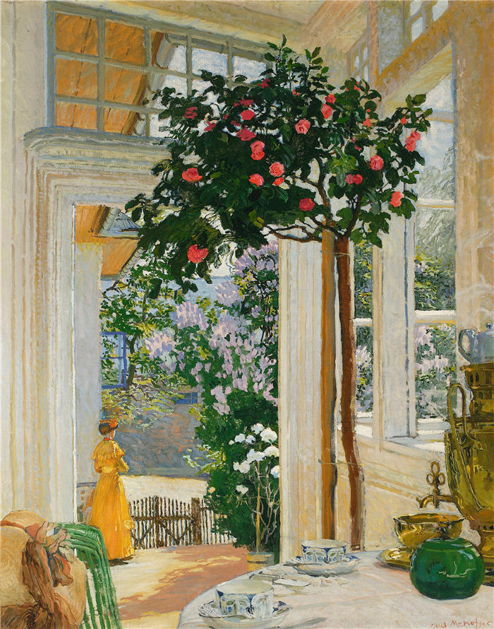 约瑟夫·梅霍夫（Józef Mehoffer，波兰画家）作品-《五月太阳 (1911)》