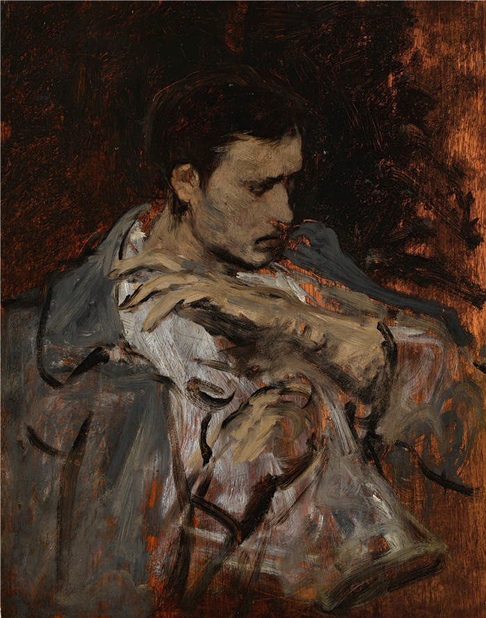 米哈伊·蒙卡奇（Mihály Munkácsy，匈牙利画家）作品-《1871 年“皮棉制造商”的研究》