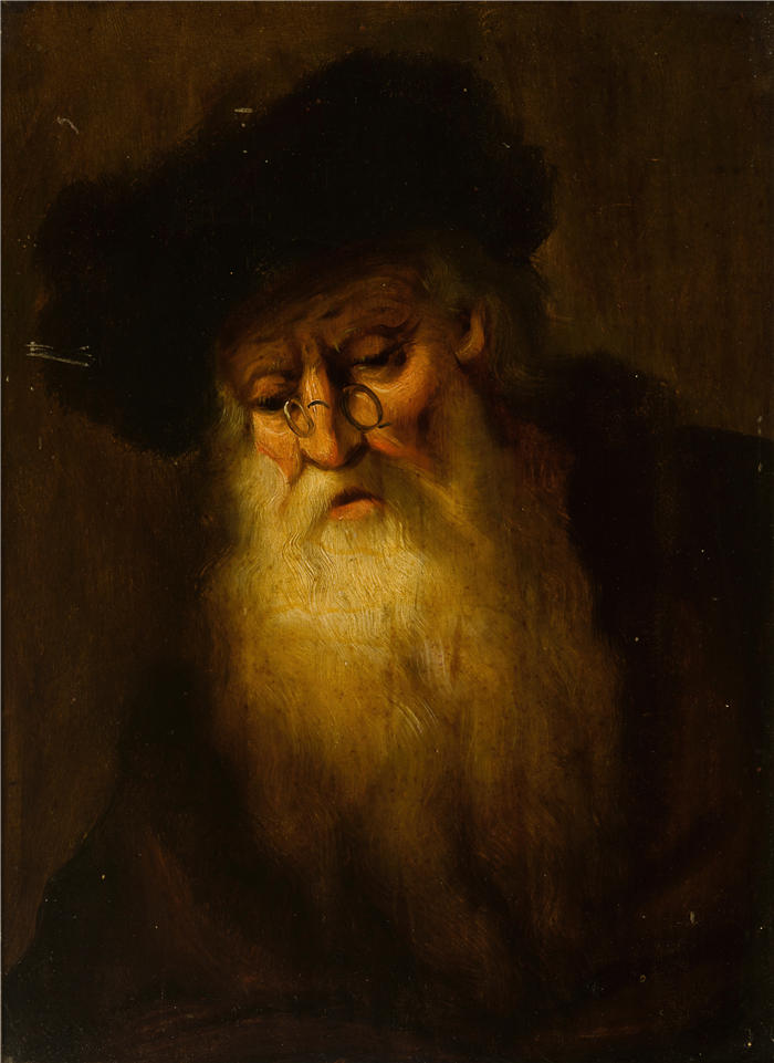 迪特里希（Christian Wilhelm Ernst Dietrich，德国画家）作品-《老人半身像（18 世纪）》