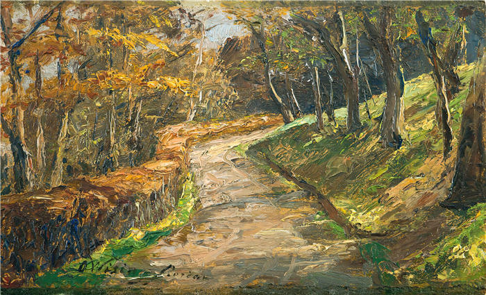 奥尔加·威辛格-弗洛里安（Olga Wisinger-Florian，奥地利画家）作品-《早春的途径》