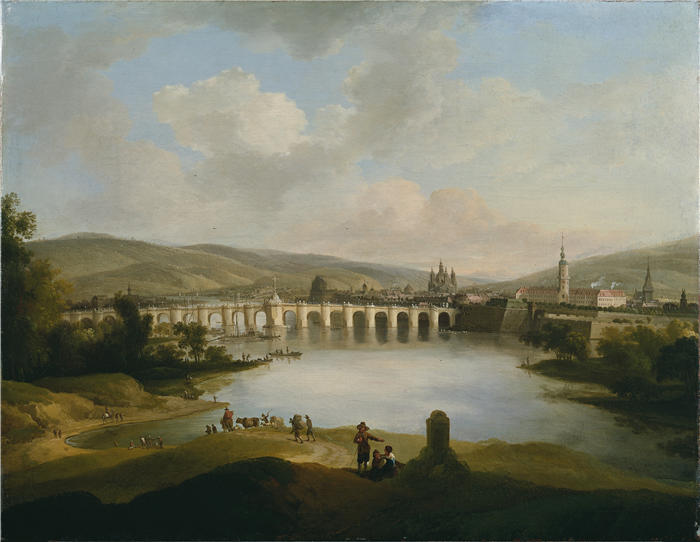 迪特里希（Christian Wilhelm Ernst Dietrich，德国画家）作品-《城镇景观》