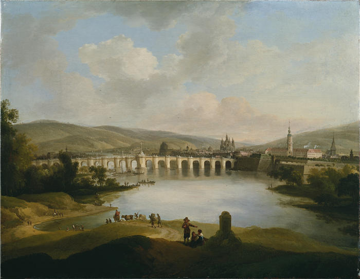 迪特里希(Christian Wilhelm Ernst Dietrich,德国画家)作品-《城镇景观》