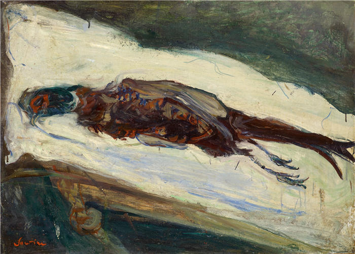 柴姆苏丁（Chaïm Soutine，俄罗斯画家）高清作品-《死雉鸡 (1926-27)》