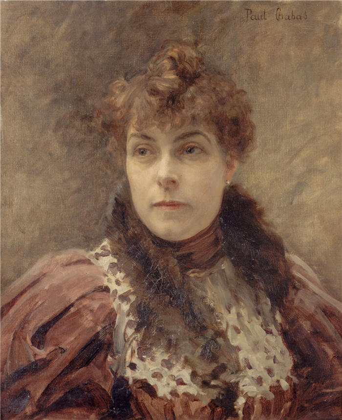 保罗·埃米尔·查巴斯(Paul Émile Chabas,法国画家)高清作品-《Daniel Lesueur 肖像(1895)》