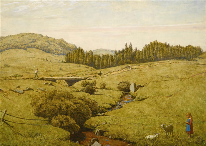 汉斯·托马（Hans Thoma，德国画家）高清作品-《黑森林风景 (1917)》