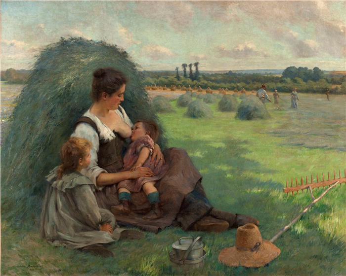 安德烈·布鲁耶(André Brouillet,法国画家)作品-简单的生活(1904)