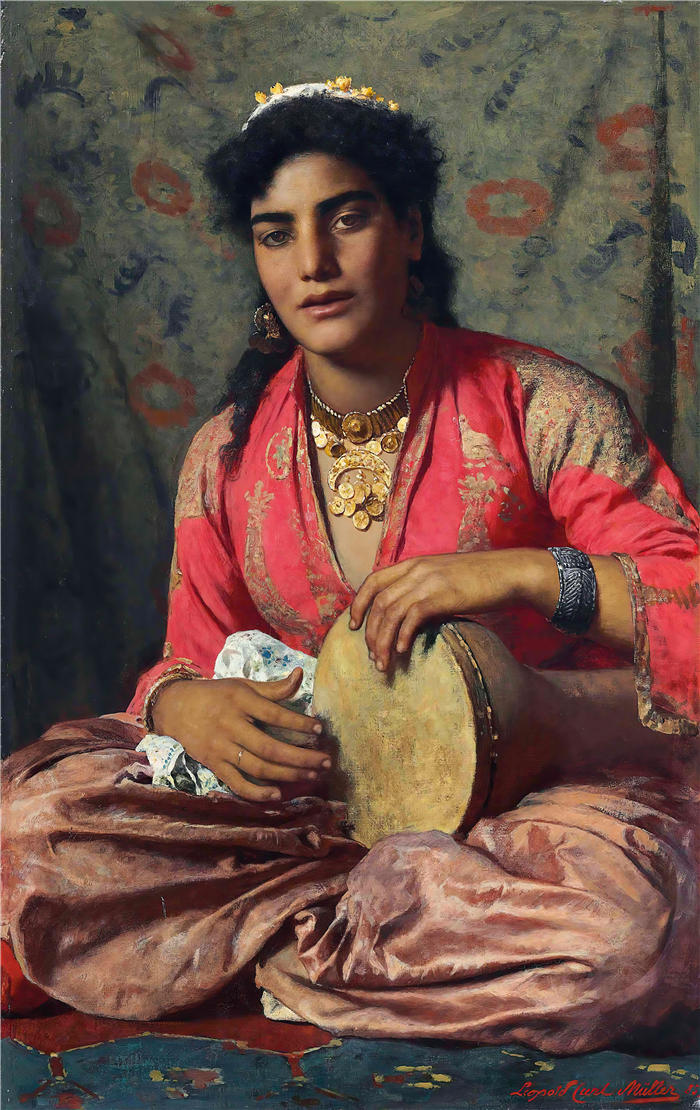利奥波德·卡尔·穆勒 (Leopold Carl Müller，奥地利画家)高清作品-《 阿尔梅 (1885)》