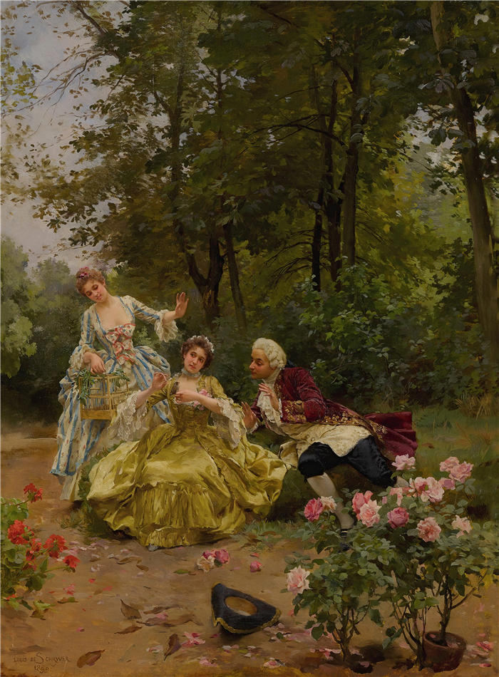 路易·玛丽·德·施莱弗(Louis Marie De Schryver,法国,1862–1942年)作品-拉贝克 (1899)