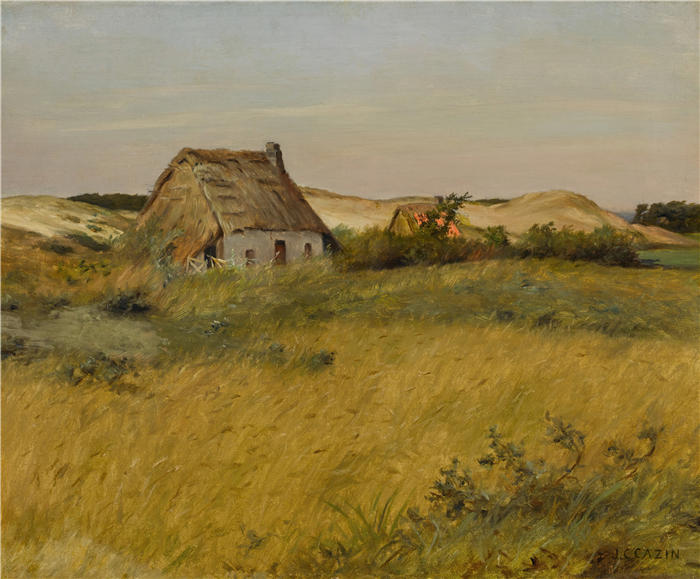 让·查尔斯·卡津(Jean Charles Cazin,法国画家)高清作品-《最后的光芒》