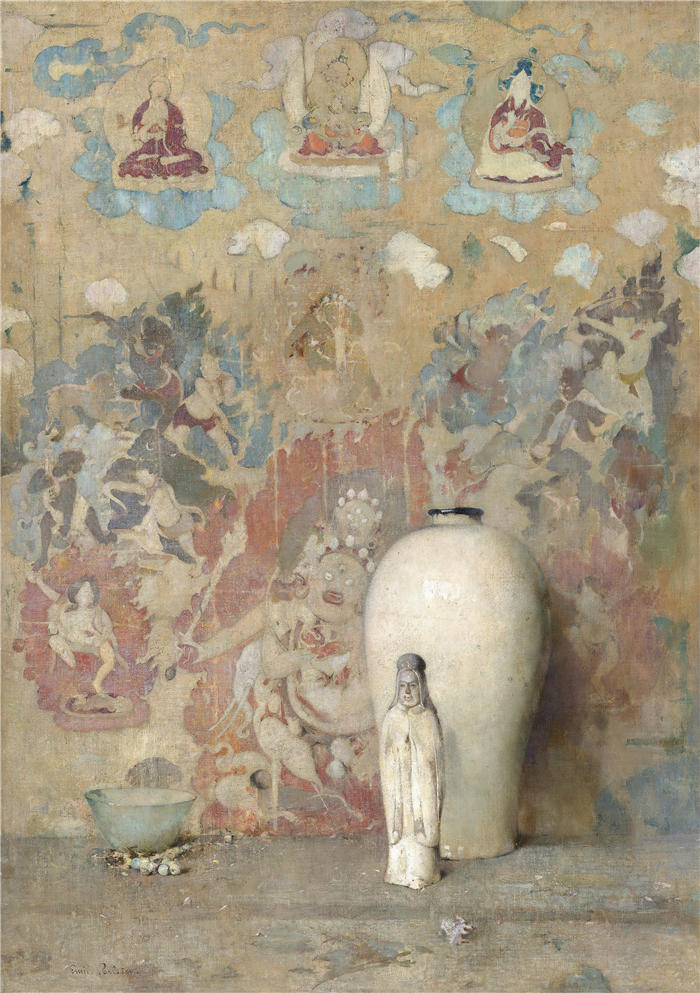 埃米尔·卡尔森(Emil Carlsen),美国画家,1848–1932 年-来自西藏的图片(约 1920 年)