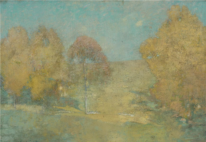 埃米尔·卡尔森（Emil Carlsen），美国画家，1848–1932 年-秋晨落月