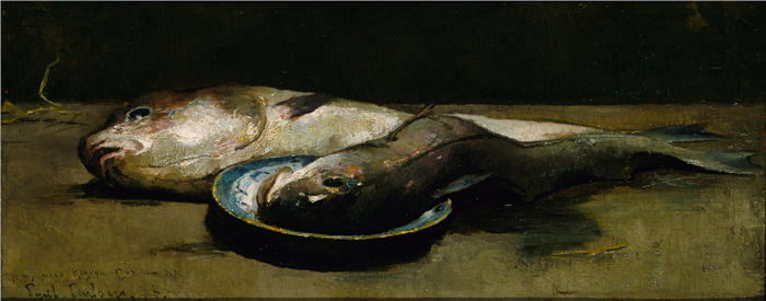 埃米尔·卡尔森（Emil Carlsen），美国画家，1848–1932 年-黑线鳕 (1886)