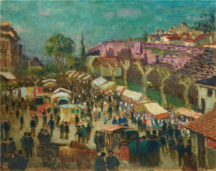 达里奥·德·雷戈约斯(Darío de Regoyos,西班牙画家)高清作品-《纳瓦拉马尔凯》