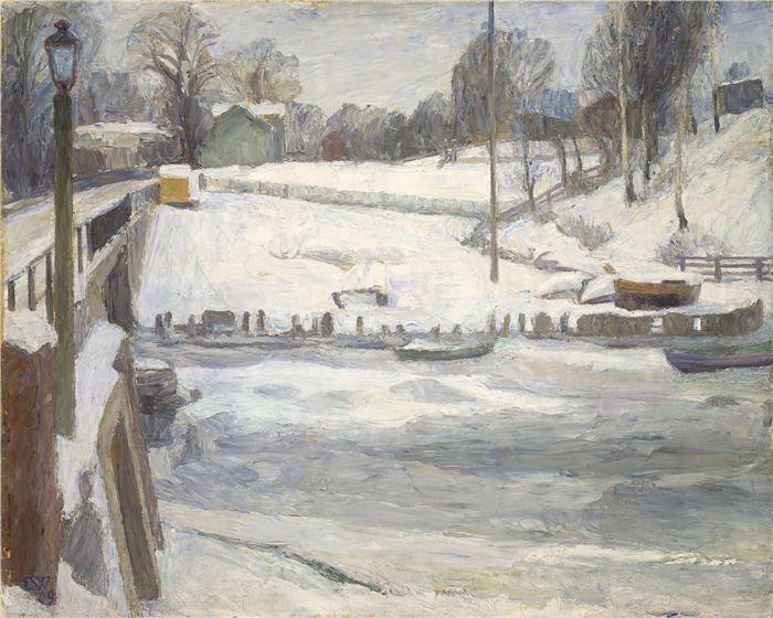 埃里克·韦伦斯基德( Erik Werenskiold,挪威画家)高清作品-《来自莱萨克 (1909)》