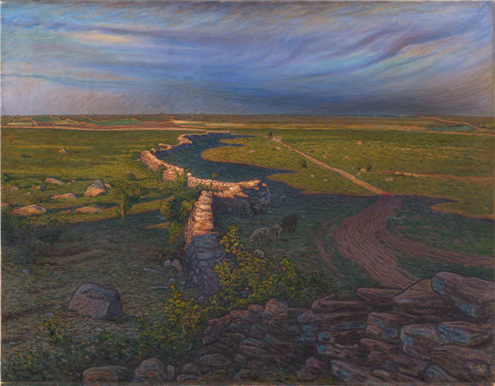 尼尔斯·克鲁格（ Nils Kreuger，瑞典画家）高清作品-《风景 (1901)》