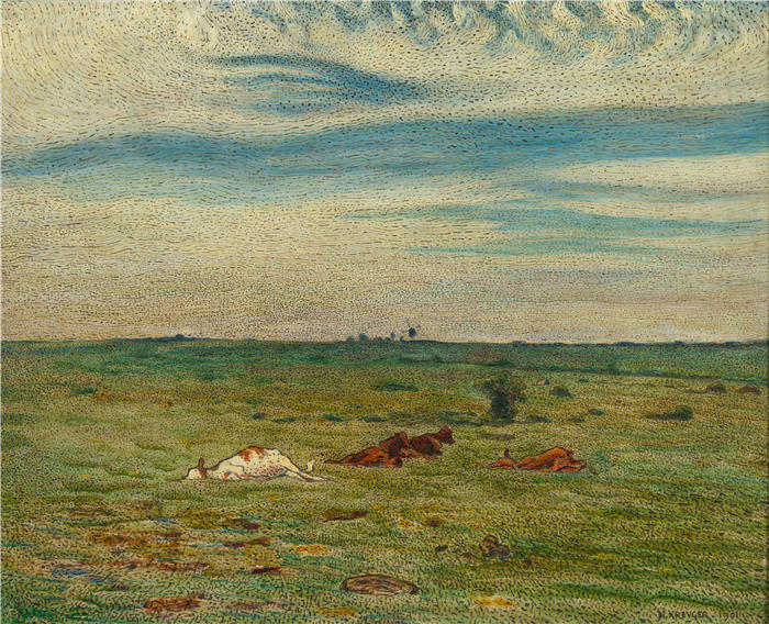 尼尔斯·克鲁格（ Nils Kreuger，瑞典画家）高清作品-《厄兰岛午睡（1901 年）》