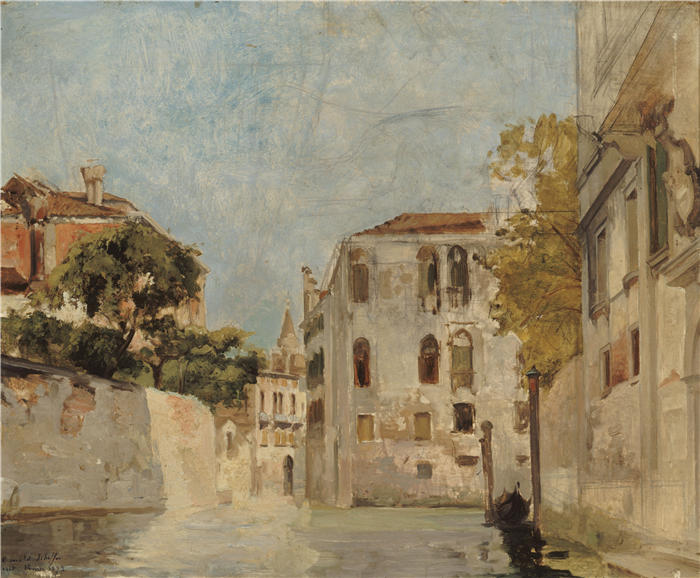 阿里-阿诺德·谢弗（Ary-Arnold Scheffer，荷兰人，1839-1873 年）作品-威尼斯城 (1873)