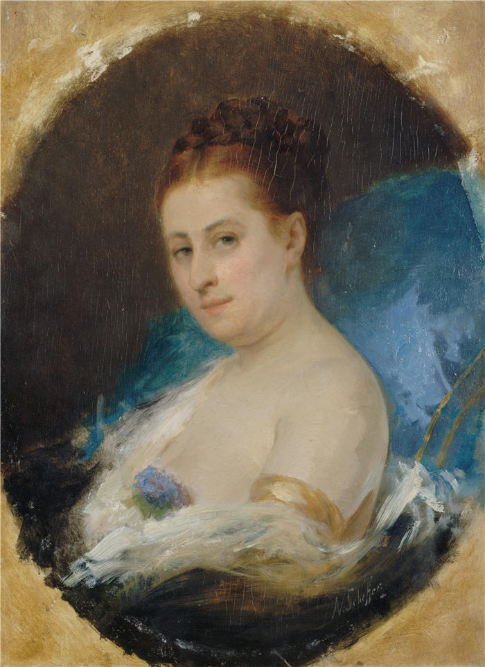 阿里-阿诺德·谢弗（Ary-Arnold Scheffer，荷兰人，1839-1873 年）作品-肖像 d'Adélaïde Ristori (1857)