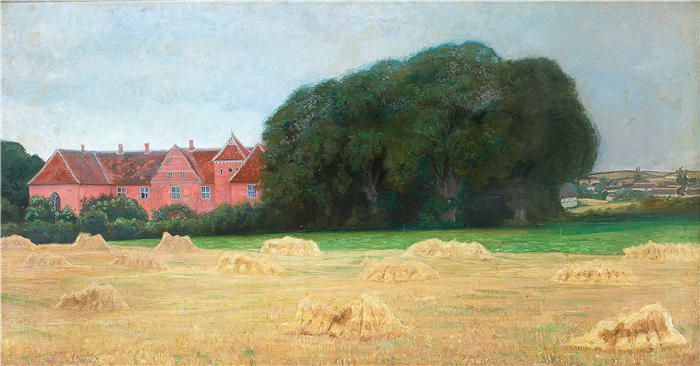 艾格尼丝·斯洛特-默勒（Agnes Slott-Møller，丹麦画家）作品-《Løgismose 庄园景观 (1880-1937)》