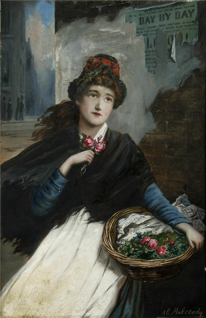 奥古斯都·埃德温·穆勒迪 (Augustus Edwin Mulready，英国画家)作品-《 卖光》