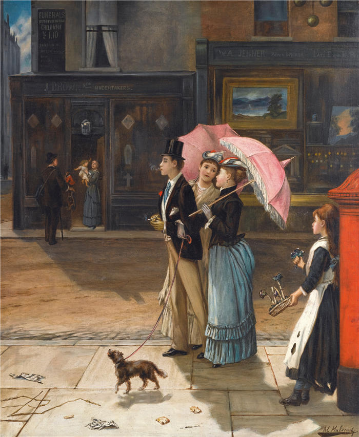 奥古斯都·埃德温·穆勒迪 (Augustus Edwin Mulready，英国画家)作品-《 我们善良的表弟》