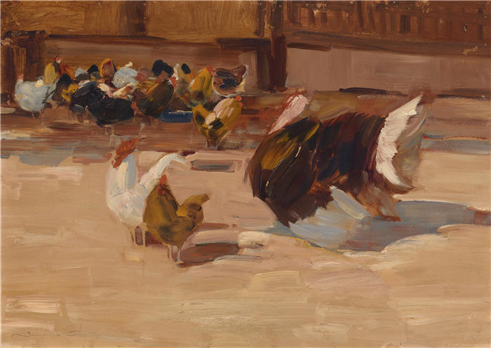 德米特·科科 (Demeter Koko，奥地利, 1891 – 1929)作品-养鸡场