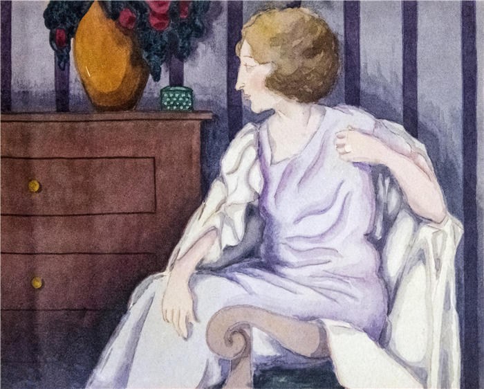 乔治·高迪翁（Georges Gaudion ，法国，1885-1942 年）作品-Luce 在室内