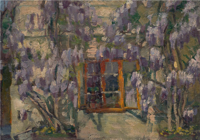 朱多维特·皮特霍特（Ľudovít Pitthordt，斯洛伐克画家）作品-《花园图案 (1905–1910)》
