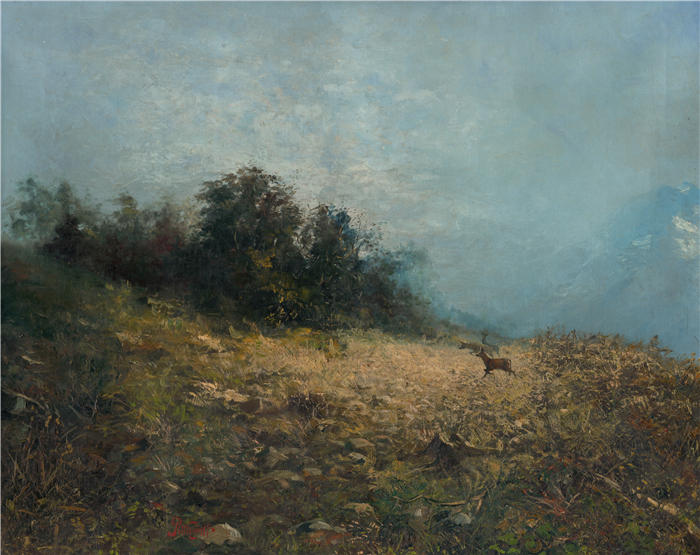 朱多维特·皮特霍特（Ľudovít Pitthordt，斯洛伐克画家）作品-《在林间空地 (1885–1900)》