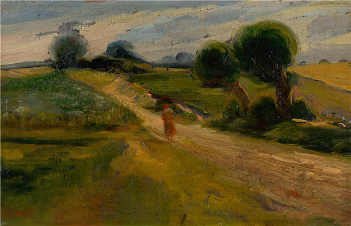 朱多维特·皮特霍特（Ľudovít Pitthordt，斯洛伐克画家）作品-《巷 (1900)》